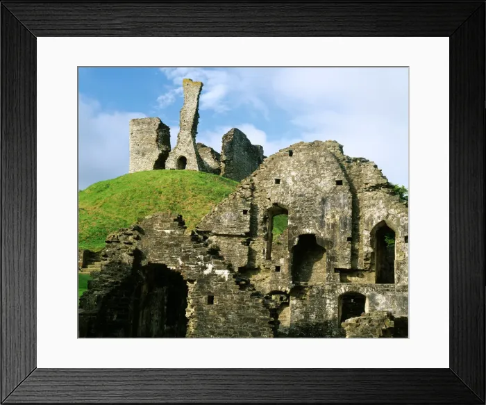 Framed Print : Print of Okehampton Castle Motte and Keep Framed Print : Print of Okehampton Castle Motte and Keep