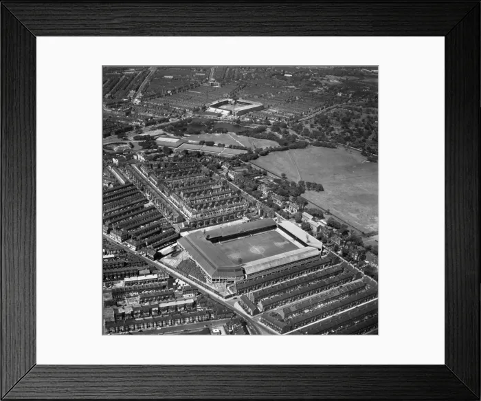 Framed Print : Aerial view of Anfield Stadium, Liverpool Print Framed Print : Aerial view of Anfield Stadium, Liverpool Print