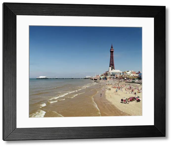 Framed Print : Blackpool Beach View Print from Central Pier Framed Print : Blackpool Beach View Print from Central Pier