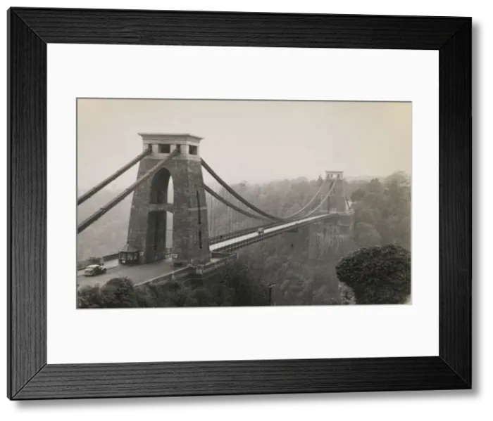 Framed Print : Print of Clifton Suspension Bridge viewed from the north Framed Print : Print of Clifton Suspension Bridge viewed from the north