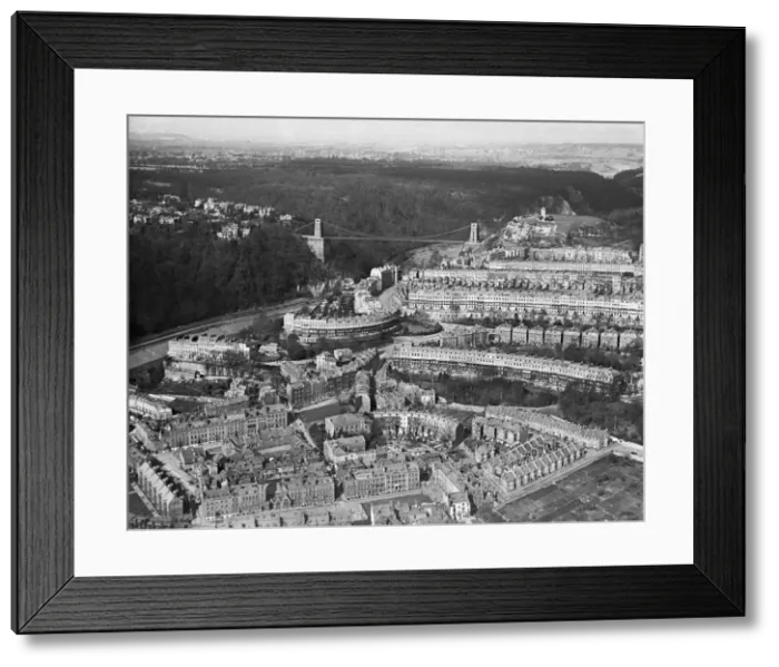 Framed Print : Aerial view of Clifton, Bristol Print Framed Print : Aerial view of Clifton, Bristol Print