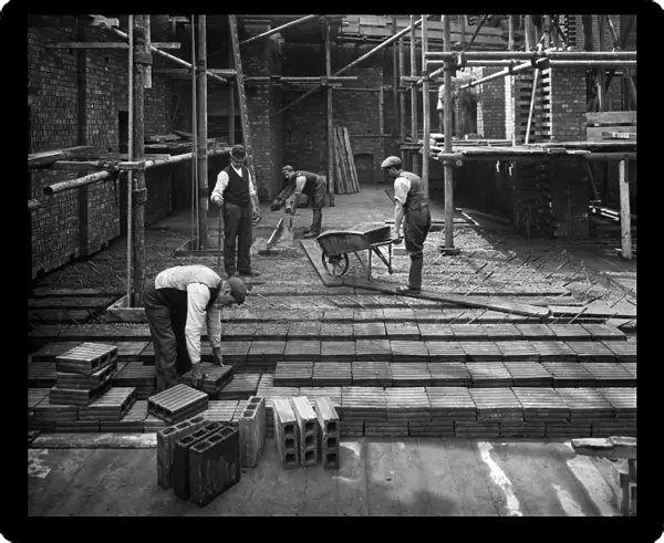 Laying a hollow pot floor, Lloyds Avenue, London BL19950A
