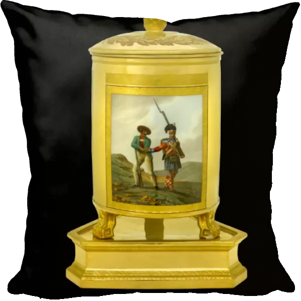 Ice pail depicting a Highlander with Spanish militia N081111
