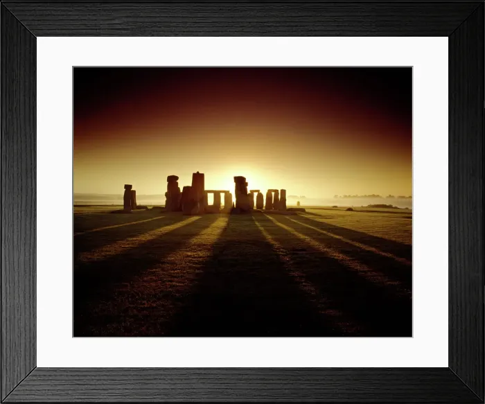 Framed Print : Stonehenge Print: West-facing View at Sunrise Framed Print : Stonehenge Print: West-facing View at Sunrise