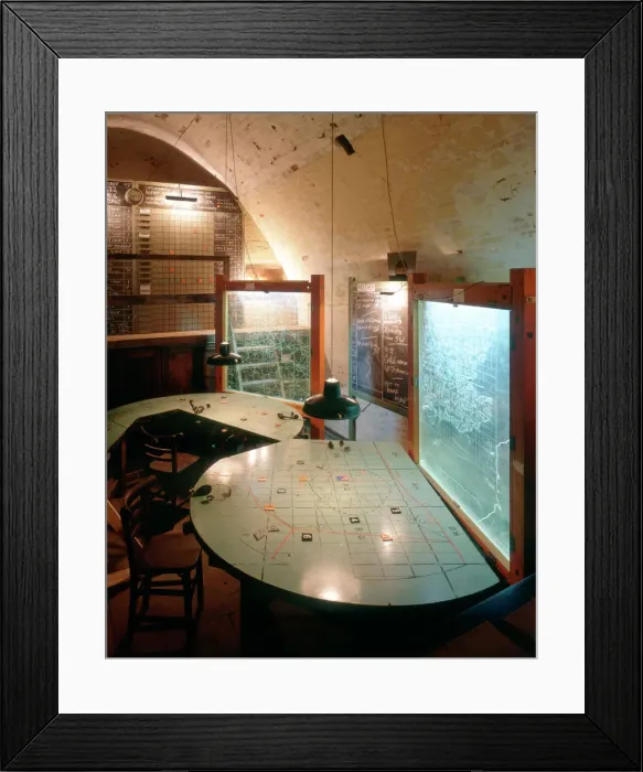 Framed Print : Dover Castle Wartime Tunnels Print: View of Anti-Aircraft Operations Room Framed Print : Dover Castle Wartime Tunnels Print: View of Anti-Aircraft Operations Room