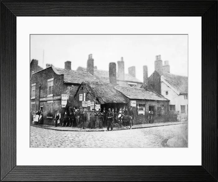 Framed Print : Print of Old Smithy, Leigh, 6 May 1863 Framed Print : Print of Old Smithy, Leigh, 6 May 1863