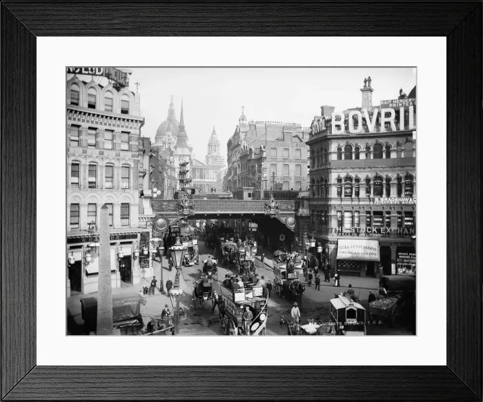 Framed Print : Print of Ludgate Circus, London