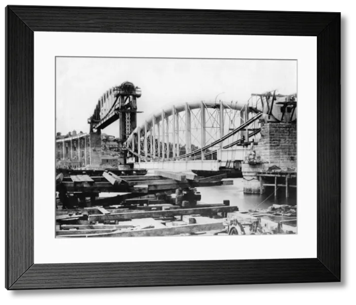 Framed Print : Print of Royal Albert Bridge under construction