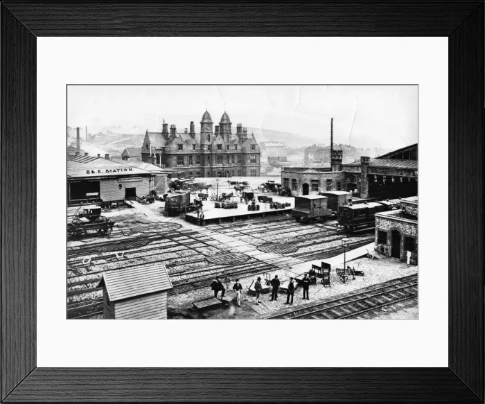 Framed Print : Print of Bristol and Exeter Railway Station, 1870