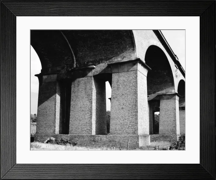 Framed Print : Wharncliffe Viaduct Print 1837 Framed Print : Wharncliffe Viaduct Print 1837