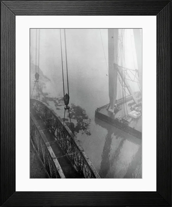 Framed Print : Print of the Dismantling Severn Railway Bridge, 1967 Framed Print : Print of the Dismantling Severn Railway Bridge, 1967