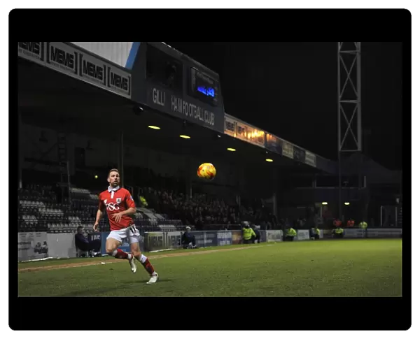 Bristol City's Scott Wagstaff in Action at Gillingham's Priestfield Stadium during the Johnstone's Paint Trophy Area Final, January 2015