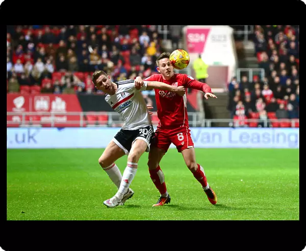 Bristol City vs Fulham: Intense Battle for Possession - Josh Brownhill vs Tom Cairney
