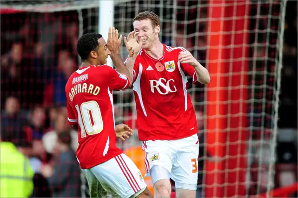 Stephen Pearson Scores on Debut: Nicky Maynard's Euphoric Celebration - Bristol City vs Burnley, Championship 2011