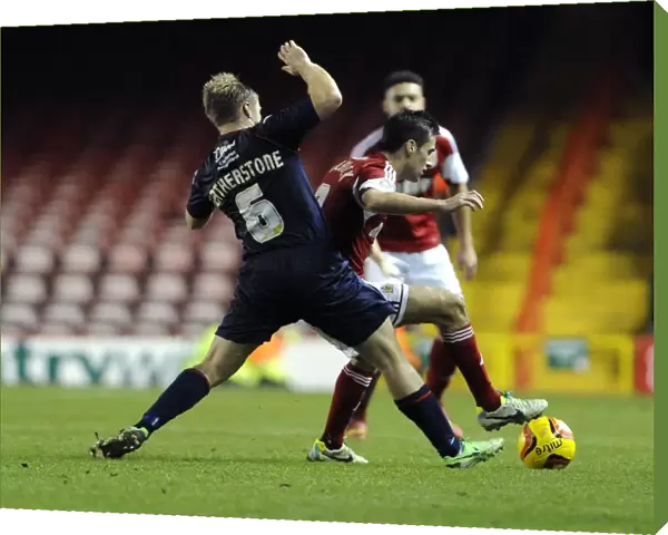 Bristol City vs Walsall: Intense Moment as Sam Baldock Clashes with Nicky Featherstone