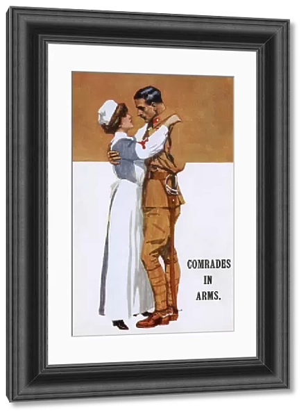 WWI - Wounded soldier in the arms of his nurse