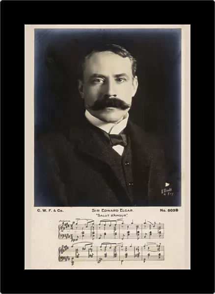 Edward Elgar and musical score to Salut D Amour