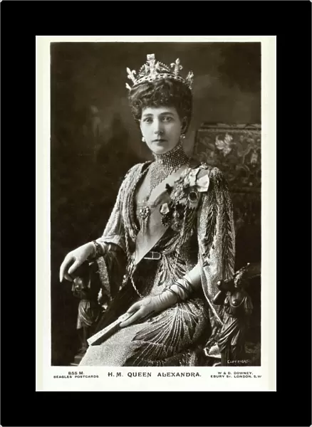 Queen Alexandra - Downey Photograph on a postcard