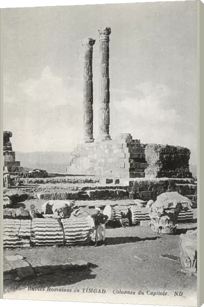 Roman site of Timgud - Algeria - Columns of the Capitol