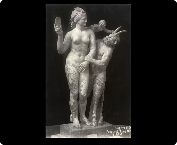 Greek Statue of Aphrodite, Pan and Eros