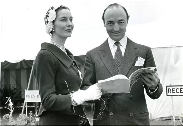 Mr and Mrs J. D. Profumo (Miss Valerie Hobson) at the 195?