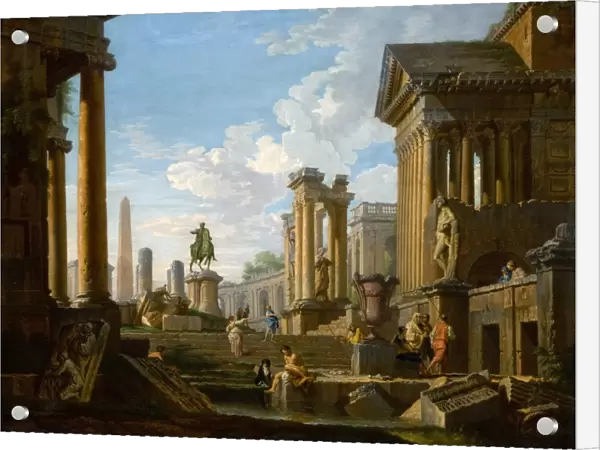 Roman Ruins and Figures
