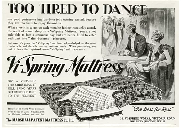 Advert for Vi-spring Mattress 1929