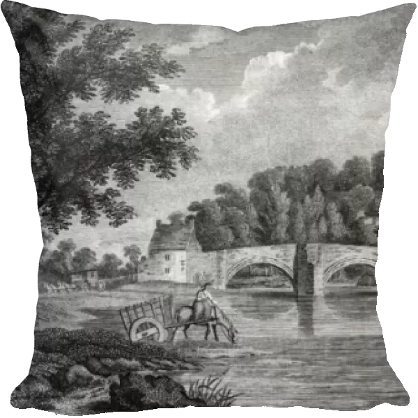 APPLEBY. A carter waters his horse near the bridge at Appleby, Westmoreland. Date: 1799
