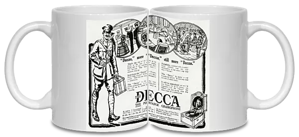 Advert for Decca portable gramophone 1916