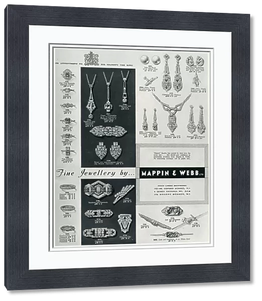 Advert for Mappin & Webb fine jewellery 1935