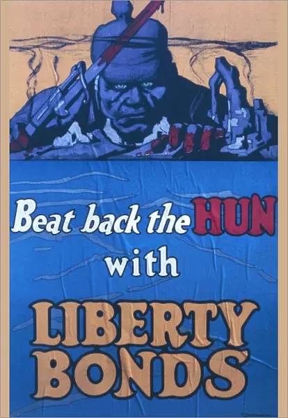 Poster, Beat Back the Hun with Liberty Bonds, WW1