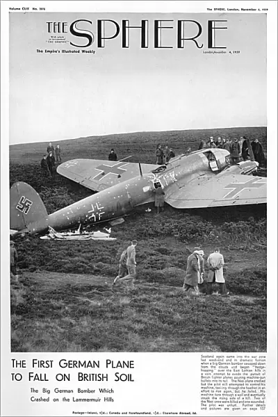 First German plane to fall on British soil, 1939