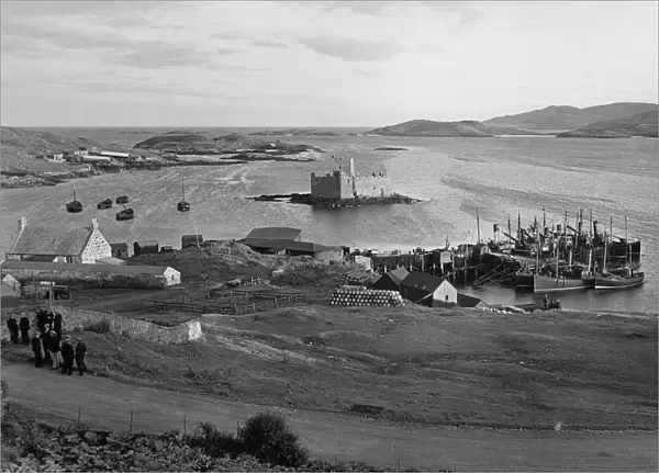 View of the harbour at Barra, Outer Hebrides, Scotland