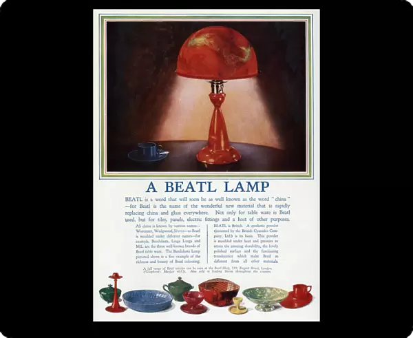Advert for Beatl table lamps 1930