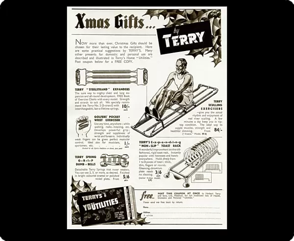 Advert for Terrys exerciser for men 1939
