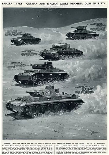 German and Italian tanks in Libya by G. H. Davis