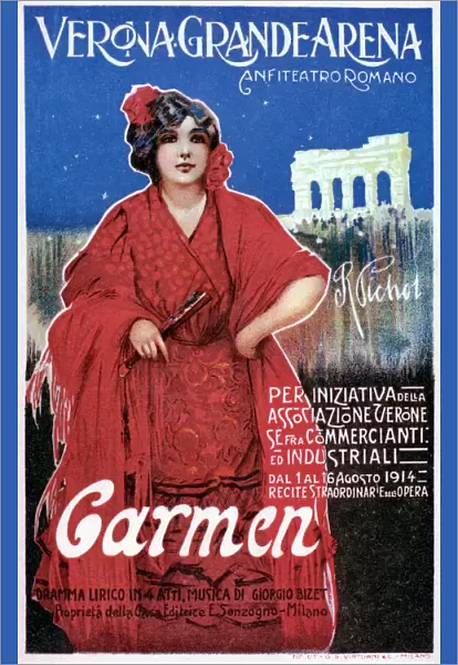 Advertisement for Carmen, playing at the Grande Arena