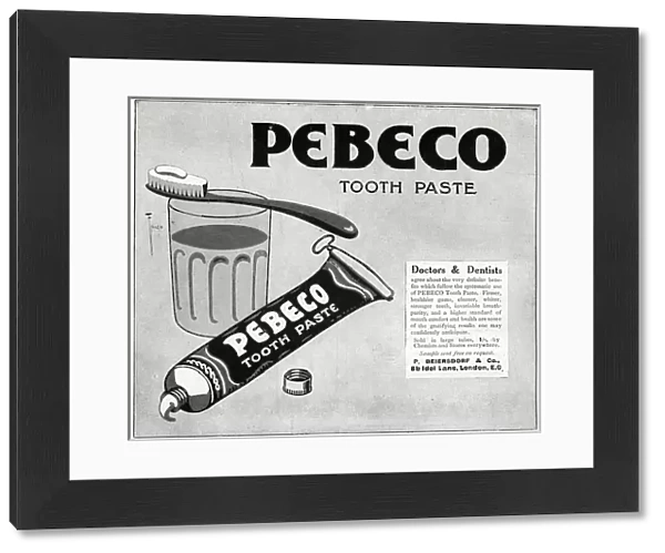 Advertisement for Pebeco toothpaste