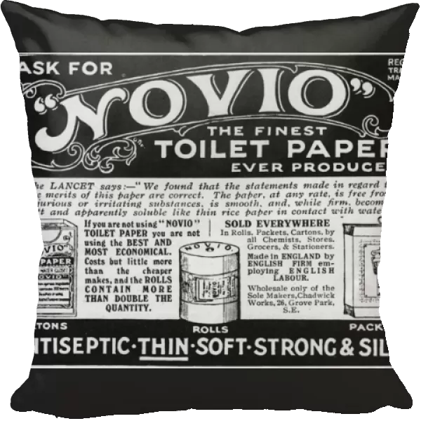 Novio toilet paper advertisement, 1915