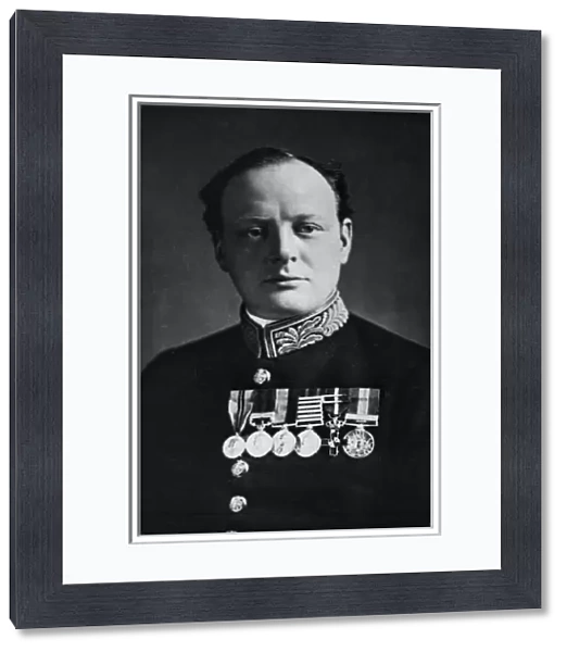 Portrait photograph of Sir Winston Churchill