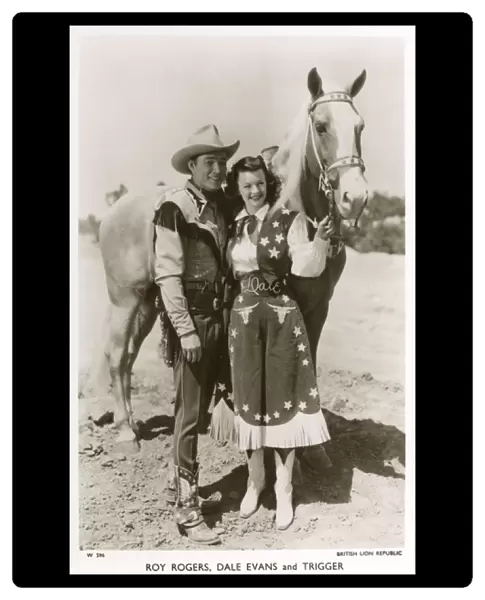 Roy Rogers, Dale Evans and Trigger the horse