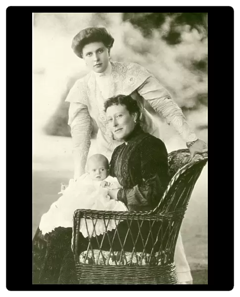 Princess Alice of Greece with her mother and daughter