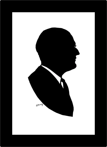 Silhouette portrait of Stanley Holloway, actor