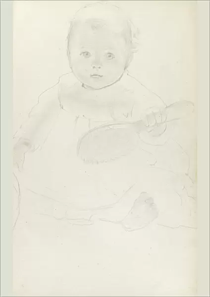 Pencil sketch of a baby