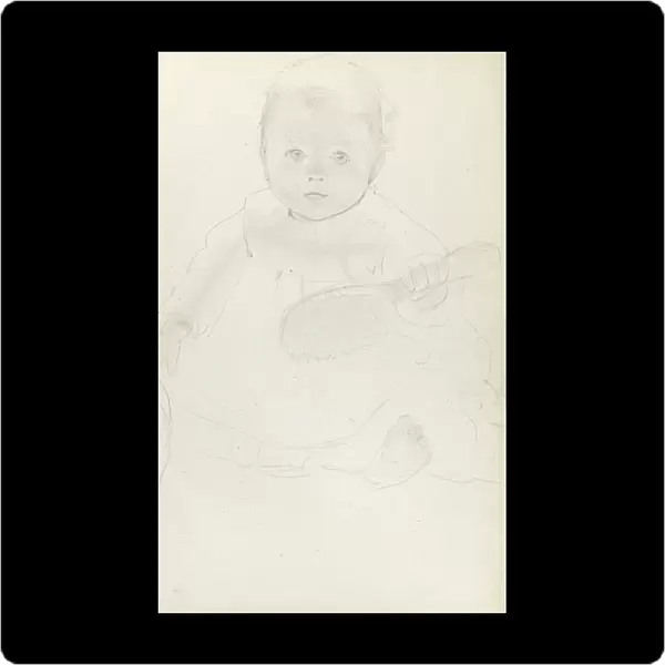 Pencil sketch of a baby