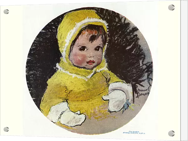 Little girl in yellow by Muriel Dawson