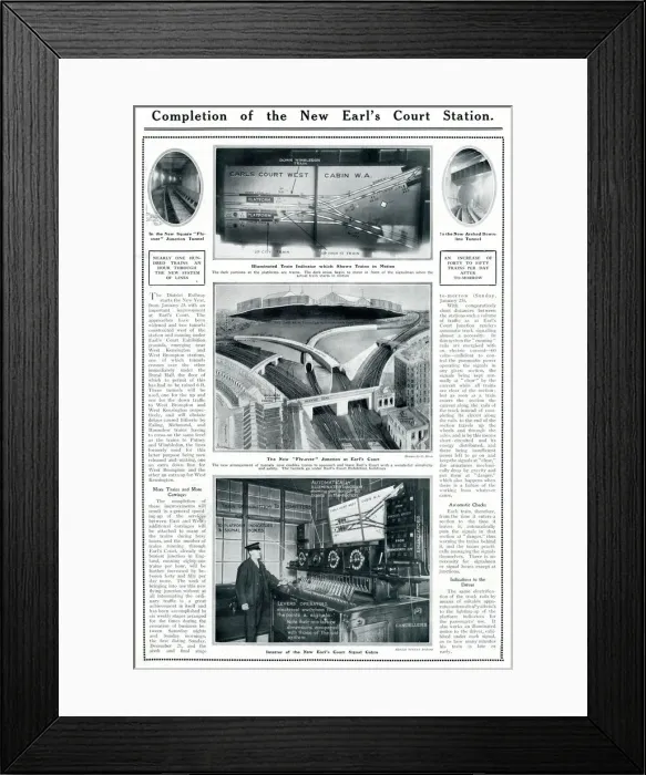 Framed Print : Earls Court Underground Station, London, 1914 Print Framed Print : Earls Court Underground Station, London, 1914 Print