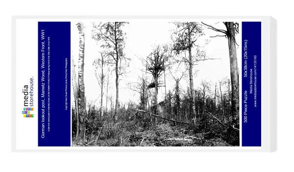 German lookout post, Mametz Wood, Western Front, WW1