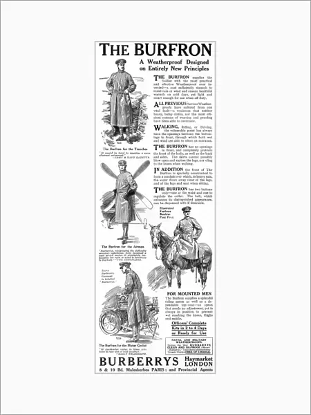 Burberry Burfron coat advertisement, WW1
