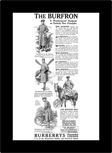 Burberry Burfron coat advertisement, WW1